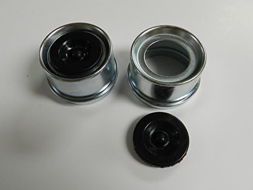 (2) - Trailer Axle Dust Cap Cup Grease Cover & plug RV Camper Utility 1.98"