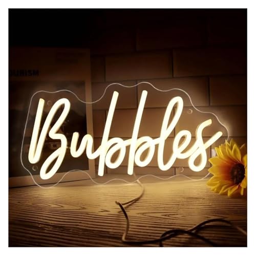 Enseigne lumineuse néon bulles décoration murale fête et mariage