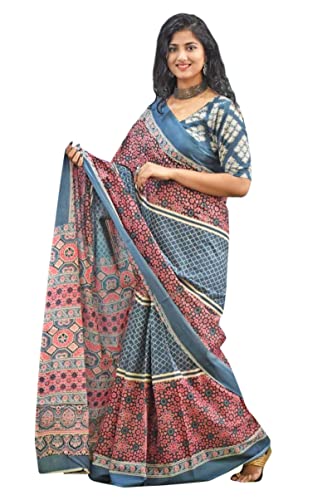 Saree Jaipuri coton mulmul léger anti-chaleur avec chemisier