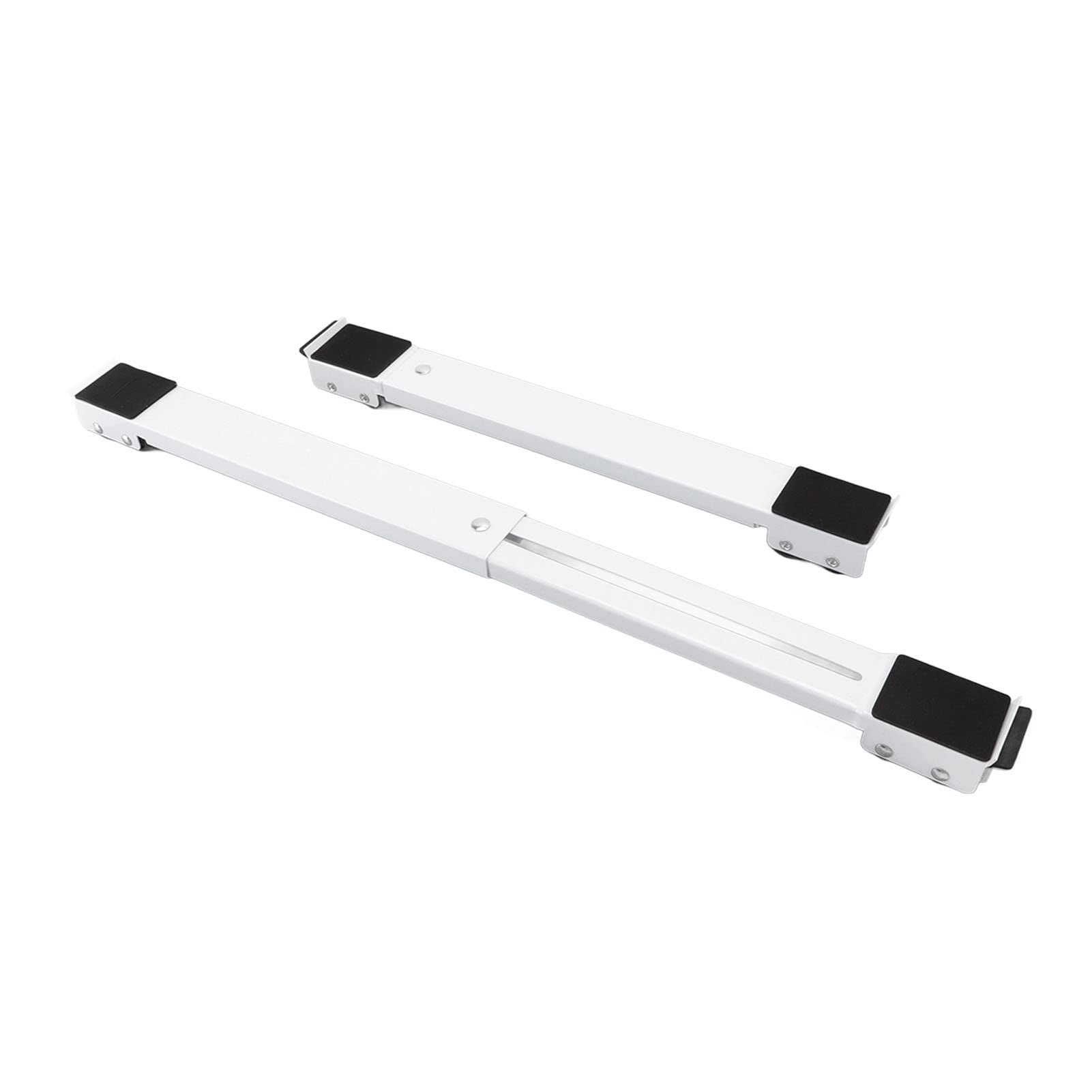 2 Juegos de Ruedas de Rodillos Móviles para Muebles, Rodillos para Electrodomésticos de Servicio Pesado que Incluyen Estantes Móviles con Almohadillas Auxiliares, para Lavadoras,(Blanco)