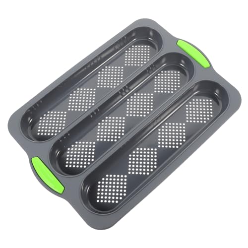 CIYODO Silicone No-stick Baking Mould Slot Tray for Homemade French Bread Deep Kitchen Tool for Even Heat Distribution and Easy Cleaning