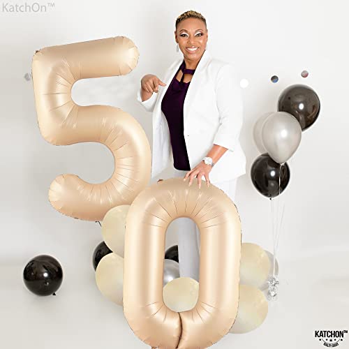 Image of KatchOn Gaint Caramel 0 Balloon Number 40 Inch