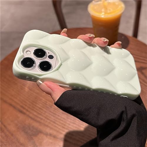 Coque iPhone 11 silicone souple vert menthe antichoc Coeur 3D
