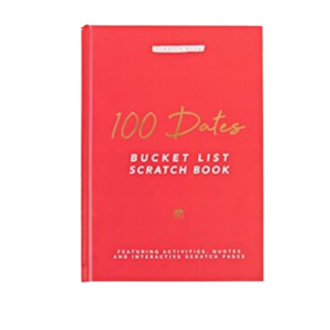 Gift Republic Libro para rascar, edición para parejas, 100 ideas de citas para rascar, edición de lista de cubos, rojo, mediano