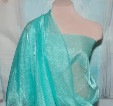 Sparkle Organza, 44" Wide, Sparkle Organza, 100% Nylon, Fabric by The Yard, Sheer, Shimmery, Lightweight, Glittery, Foam, 3 Yards