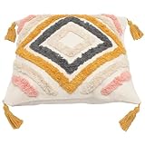 Housoutil Baumwoll Wiederverwendbar und Leicht zu Reinigen Kissenbezug im Marokkanischen Stil und Quadratisch Sofas