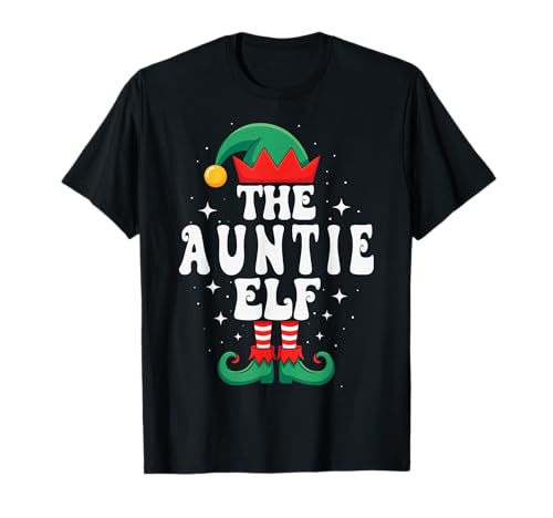 The Auntie Elf Funny Christmas Matching Family Group T-Shirt