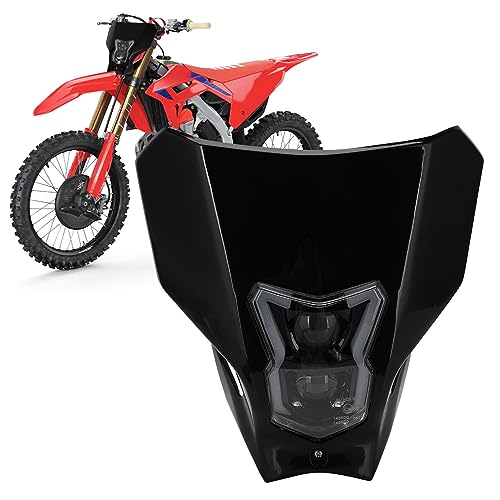 Image of Dirt Bike Headlight,Motorcycle Head Light Universal for CRF450R CRF450L CRF450RX CRF250L CRF250L RALLY CRF300L CRF300L RALLY CRF250R CRF250F Black