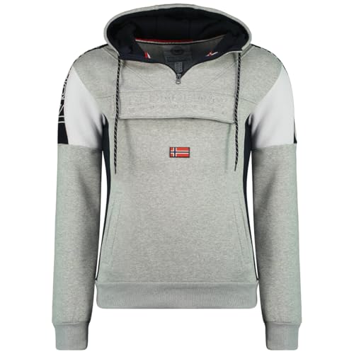 Geographical Norway Fago Men Hood Sudadera con Capucha, Gris Clair, M para Hombre