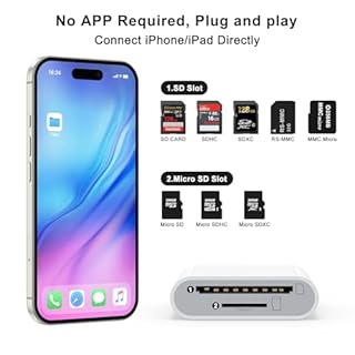 Wanme Lecteur de Carte Mémoire SD 2.0, Lecteur de Carte 3 en 1 USB-C vers SD Micro SD MS CF, Adaptateur pour iPad, iPhone 15, MacBook Pro/Air, Chromebook Samsung Galaxy S20/S21 (Blanc-2en1)