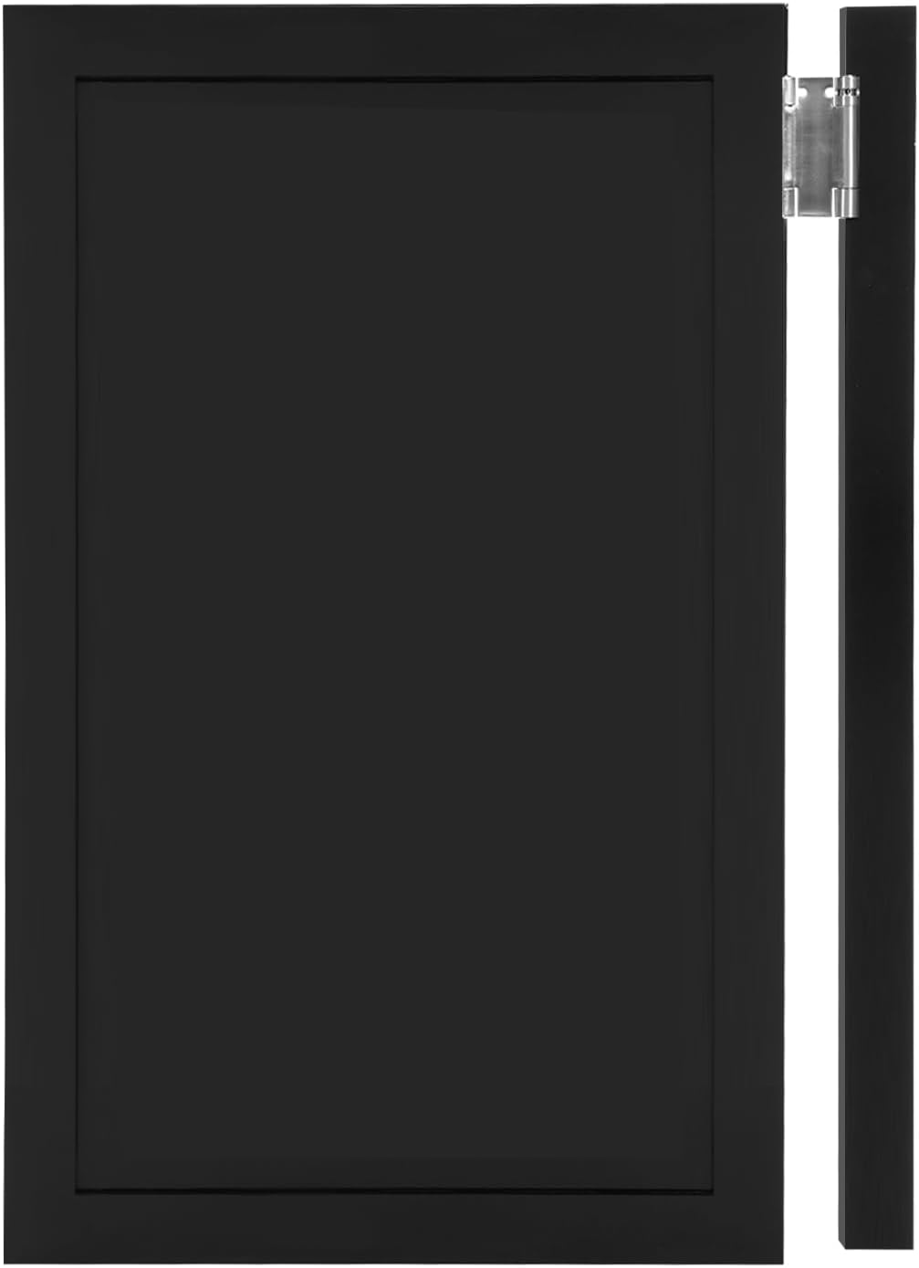 35.43" H x 23.62" W Wood Swinging Door Half-Waist Doors w/Stainless Steel Hinges, Wall Mounted Saloon Doors Indoor for Kitchens, Cafes, Bars, Corridors, Entrances Black