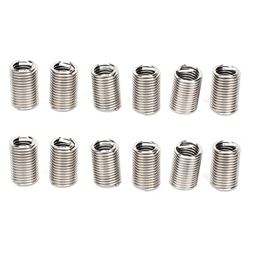 50 Uds. Kit de Manguito de Reparación de Roscas de Insertos de Hilo de Alambre M10 X 1,5 Tornillo de Tipo Helicoidal de Alambre en Espiral de Vaina de Acero para Reparaciones Automotrices(2.5D)
