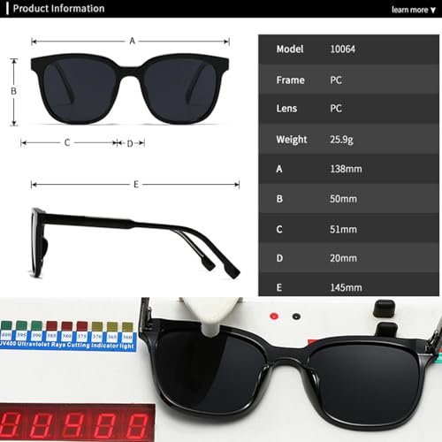 Lunettes de soleil rectangulaires pour bloquer les reflets avec style rétro UV400