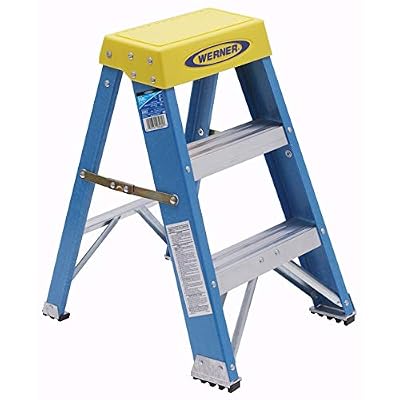 Step Stool, 24 in H, 250 Lb., Fiberglass