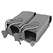 YChoolco Tactical 9MM Dual Magazine Pouch – MOLLE-Compatible Holster with Secure Retention Shock Cord for Hunting & Duty Carry(Gray)