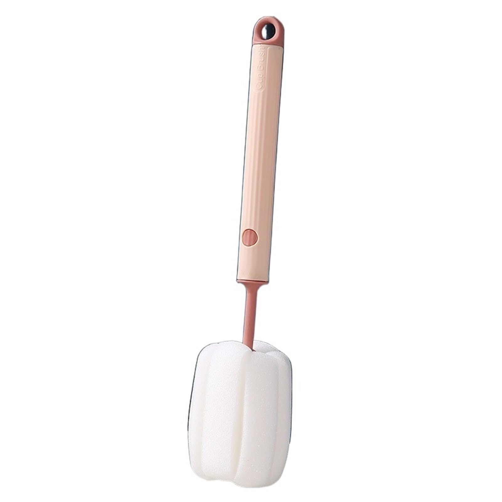 bottle brush Cup Brush Long-handled Sponge Detachable And Replaceable Head Bottle Clean(Pink)