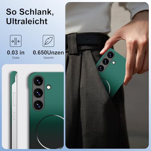Coque Samsung S25 Plus dégradé vert compatible avec MagSafe sans bord - 5