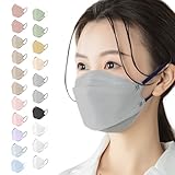 [GINZA STYLE] マスク 不織布 立体マスク バイカラー 日本製 (30枚入, グレー×ネイビー)