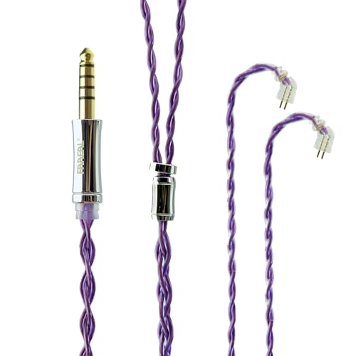 FAAEAL Earphone Cable with 2Pin TFZ Connector,4 Strands OCC Litz HiFi Upgrade Headphone Wire,4.4mm Earbuds Replacement Wire for KBEAR LARK/KS2/SIMGOT EN700 PRO/KINERA Seed Monitors(TFZ 4.4mm)