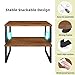 Simple Trending 2 Pack Monitor Stand Riser, Wood Desk Storage Organizer for Office Laptop, Computer, Antique Brown