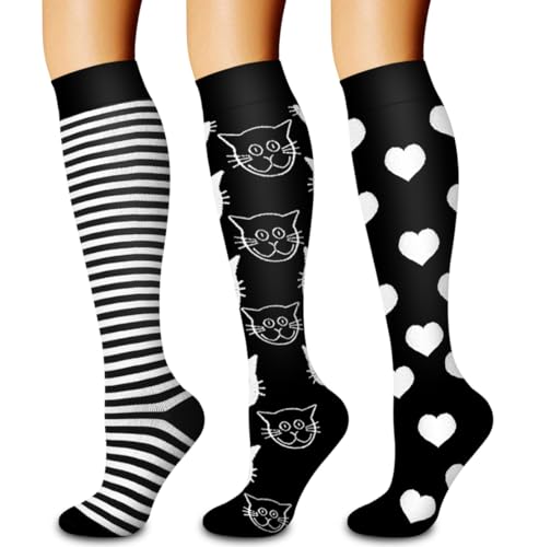 Image of Laite Hebe 3 Pack Medical Compression Sock-Compression Sock For Women and Men Circulation -Best for Running,Nursing,Athletic Sports