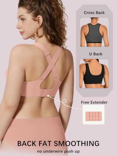 COCOMARTS Jelly Bras for Women No Underwire Full Coverage Push Up Seamless Bralettes Comfortable Supportive Tshirt Bra Tea Red XX-Large — view 3