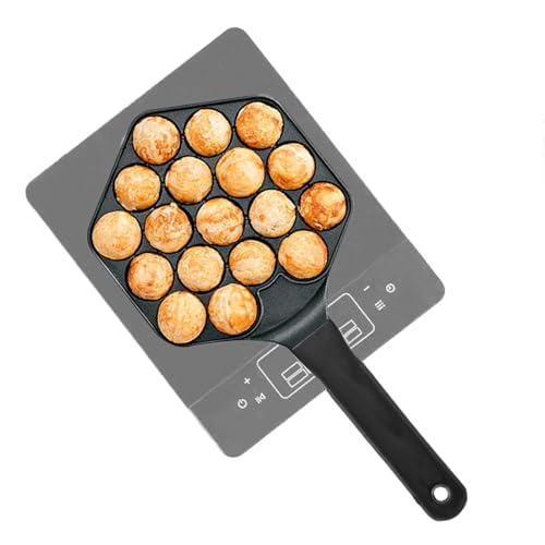 Takoyakii - Sartén para bolas de pulpo | Sartén para hacer bolas Takoyakii | Utensilios de cocina de 18 cavidades para hacer panqueques redondos, perfectos para amantes de la japonesa, amas de