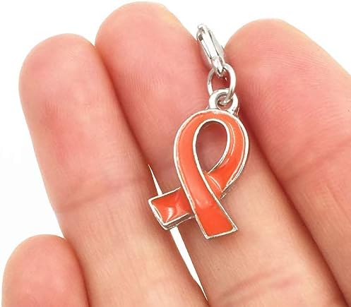 20 Pcs Breast Cancer Awareness Charms for Jewelry Making - Ribbon Pendant Charms Bulk DIY Jewelry Craft Making Accessories - Image 3