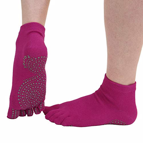 TOETOE - Men, Women, Yoga&Pilates Anti-Slip Sole Micro-Crew Cotton Toe Socks (1 Pair)4