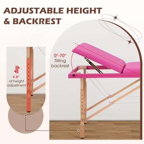 image for PayLessHere Massage Bed Portable Massage Table 24 inche Wide Lash Bed 