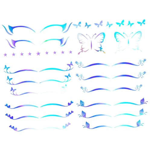 HONITANO 6 hojas Pegatinas Adhesivas para Delineador y Sombra de Ojos Ligeras y Transpirables para Maquillaje Cosplay y Fiestas Efecto Ojos y Atractivos sin Molestias para Halloween y