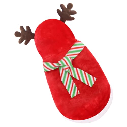 Disfraz navideño para perro con bufanda, talla L