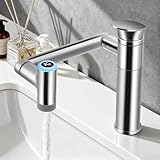 Rubinetto per bagno con display della temperatura, miscelatore per lavabo girevole a 1080°, rubinetto Smart Temperature con display LED della temperatura, rubinetto monocomando per cucina e bagno