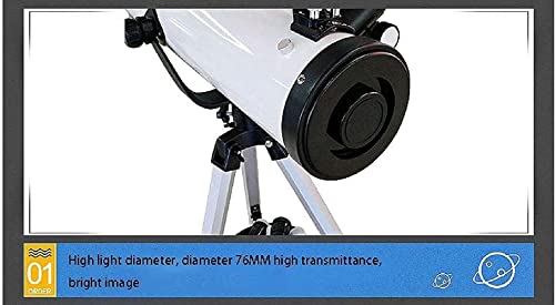 Telescopio con apertura 76 mm y trípode ligero miniatura 4