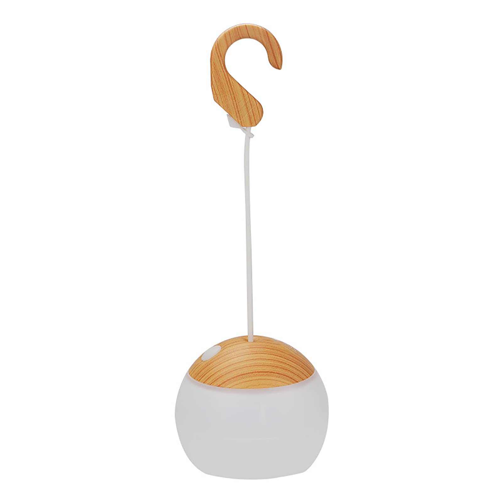 Tyenaza Camping Light Ball Pattern 3 Brightness Adjustable Long Lasting USB Charging LED Outdoor Lamp with Hook, for Camping, Hurricane, Hiking (Wood Grain Color)