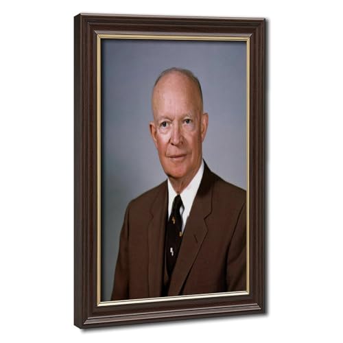 Impression sur toile Eisenhower couleur, cadre suspendu 20x30 cm pour décoration murale bureau