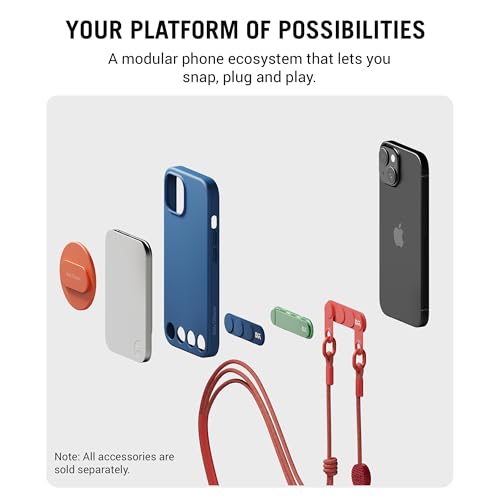 Image of DailyObjects iPhone 15 Stack Classic Magnetic Case Cover | Compatible with Magsafe | Camera & Body Protection | Shock /Scratch Proof| Dual Hybrid Protection | Wireless Charging - Carbon Black