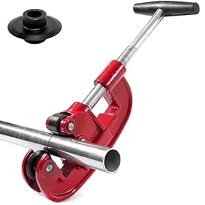 1/8-2″Heavy Duty Pipe Cutter With an Extra Blade,Rigid Pipe Cutters,Metal Pipe Cutter Tool,Metal Tube Cutter Cuts Up to Galvanized Pipe,Copper, and Iron Pipe