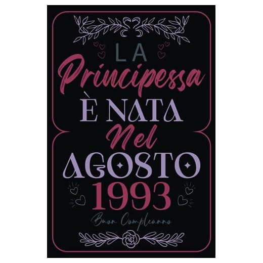 La Principessa È Nata Nel Agosto 1993: Idea regalo originale per il 30 compleanno per mamma, moglie, nonna, sorella, zia