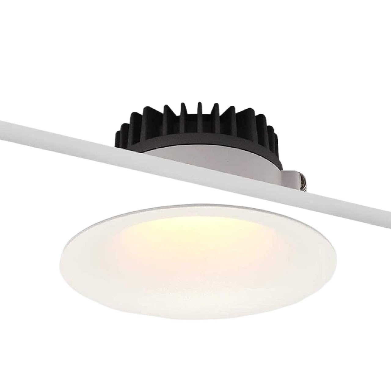 GJGHKLHL downlights， Recessed Ceiling Light Round Panel Spotlight Living Room Decoration Downlight Lights Bathroom(12w)