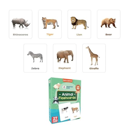Image of SPARTAN KIDS Flash Cards for Kids Early Learning (Set of 7) | Easy & Fun Way of Learning 1 Year to 6 Years Babies, for Language Skills