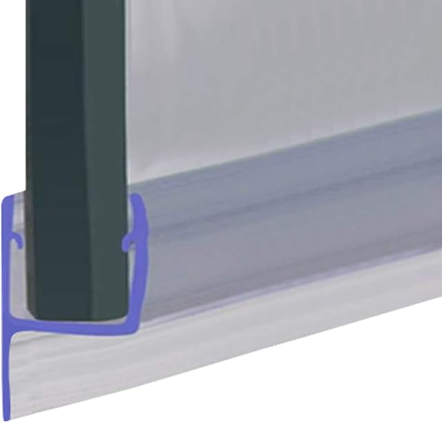 Shower Seal for Screens, Doors or Panels | Fits 4, 5 or 6mm Glass | Straight Soft h Fin Shape | Seals Gaps of Up to 15mm | 90cm, 140cm or 2m Long | FIN007-15 (200cm)