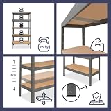 shelfplaza Pro 180x110x50cm regał metalowy szary: 4x200kg