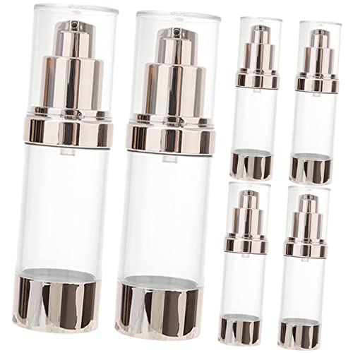 PATKAW 6 Piezas Botella De Vacío De Loción Botella Dispensadora De Jabón Líquido Dispensador De Jarabe De Café Condimento La Botella De Gel Bomba Dosificadora Tubos El Plastico Golden