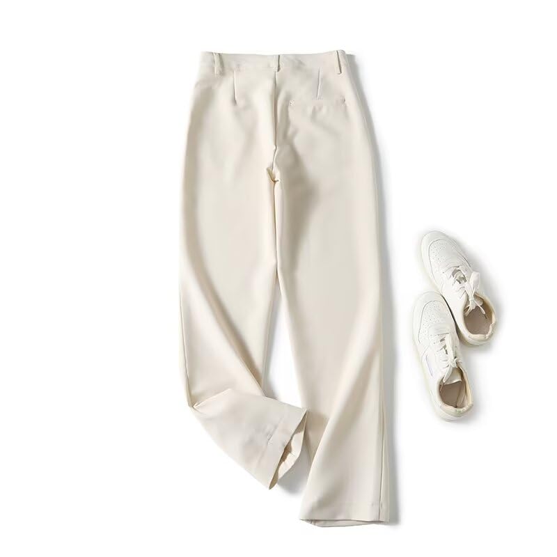 Minimalist Ladies Pants Women Fashion Office Ladies High Waist Straight Casual Trousers Mujer Pantalon2