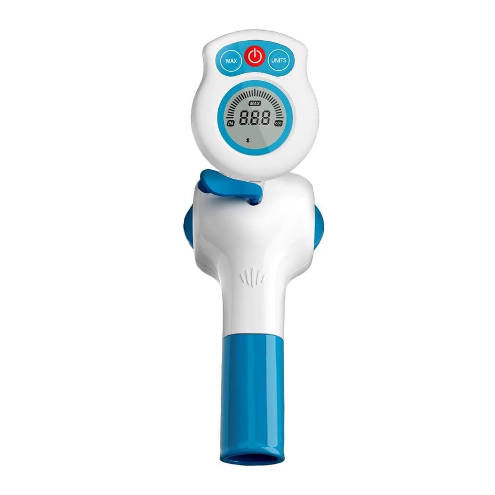 B-Arm Respiratory Muscle Trainer with Digital Manometer | Breathing Trainer with 6 Resistance Levels and 3 Modes | Lung Exerciser | Lung Capacity Exerciser Device with e-RMT Mobile App & 3 Fun Games
