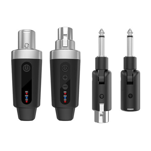 Wireless Microphone System, ABS XLR Wireless Transmitter and Receiver Set, 2.4G Plug and Play 30 to 50m Range 6.35mm Adapter for Concerts Studio Recording Events miniatura 2