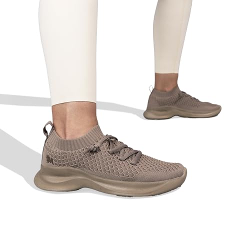 Image of Neeman's Knit Gliders Men Sneakers | Stylish Casual Shoes for Men with Airknit Breathable Upper | Anti-Skid EVA Sole Footwear | Lightweight Lace-Up Sneaker