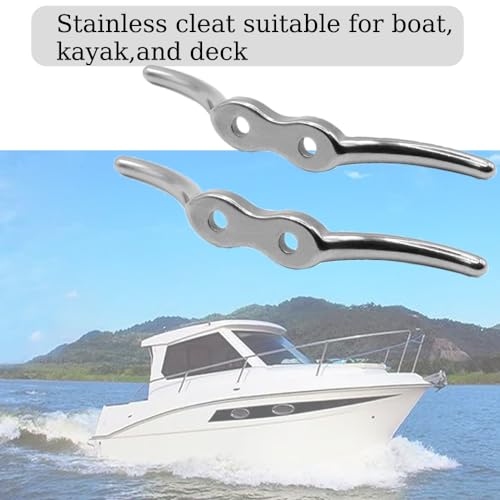 image for RMIURCO Boat Cleat, Rope Cleat 316 Stainless Steel, 4