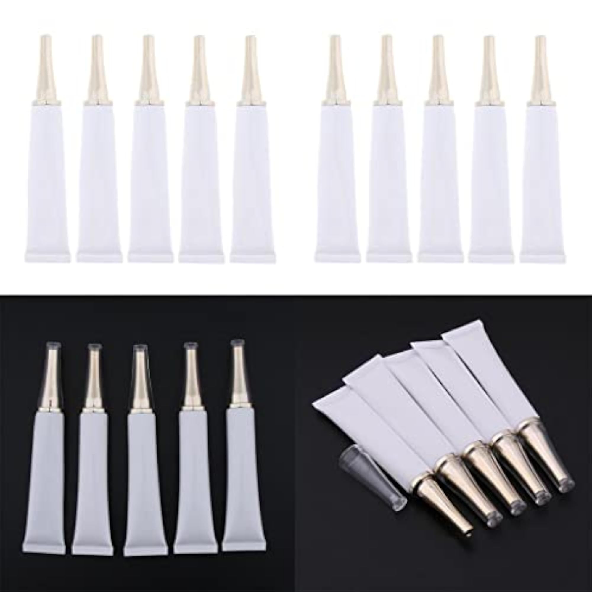 10X Empty Tube Bottle Makeup Sample Packing Jars